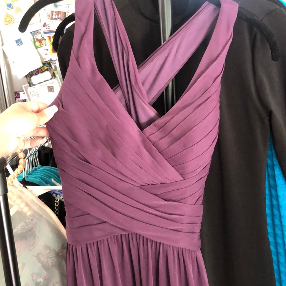 David’s Bridal purple long dress